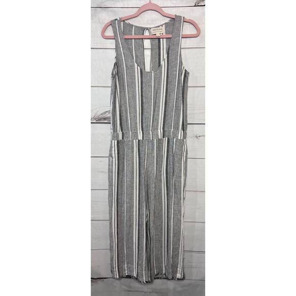 Cloth & Stone Pants - Cloth & Stone Size Small Linen Gray Jumpsuit Boehmian